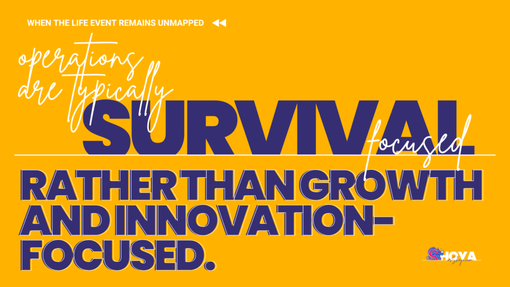 When influenced by unresolved life events, this becomes a problem because our operating style focuses on short-term survival rather than long-term growth. 